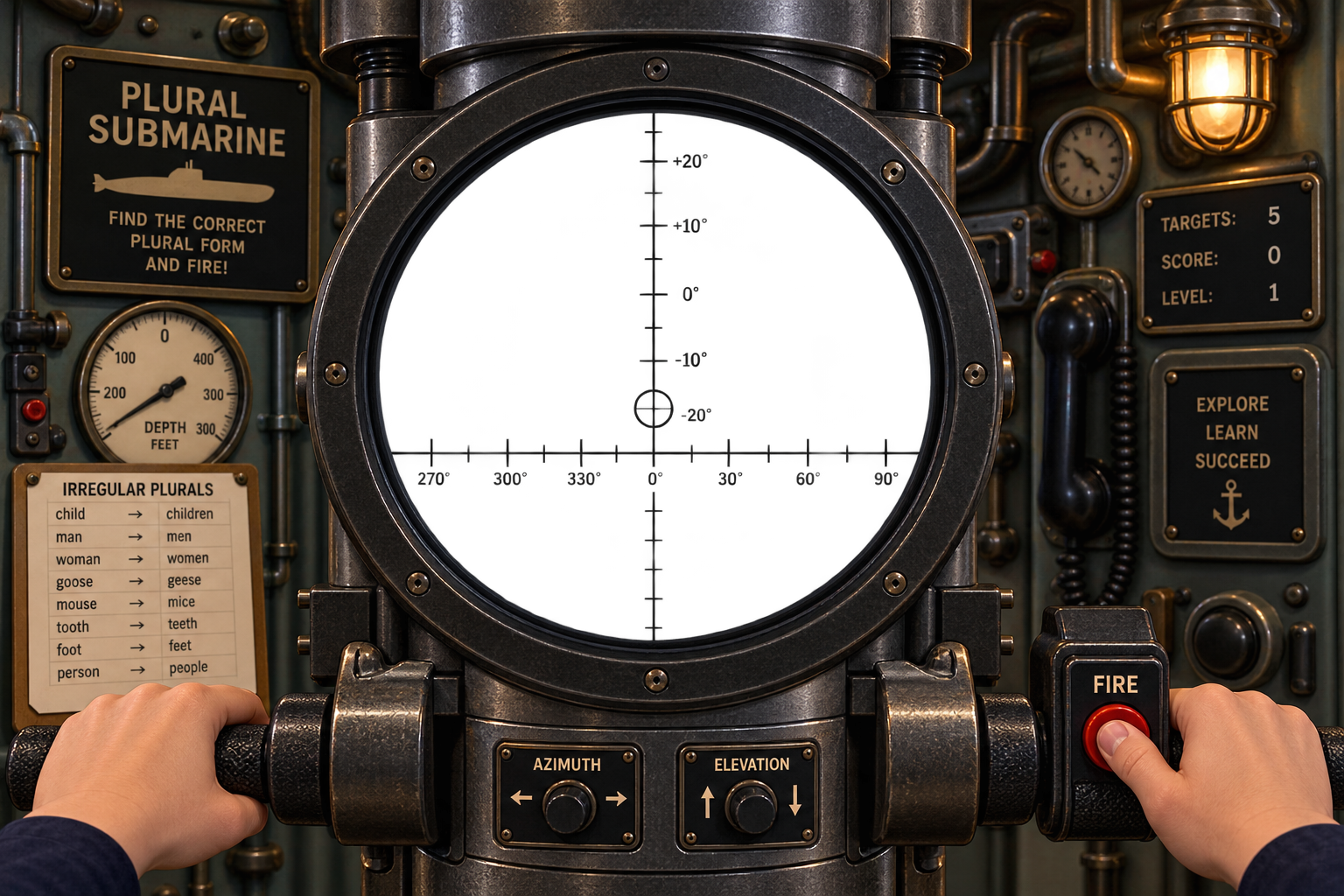 Submarine periscope controls